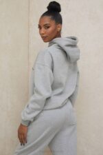House of CB одећу 68JT795 хало сива превелика дуксерица - Image 12