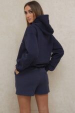 House of CB одећу 68JT796 хало морнарска превелика дуксерица - Image 12