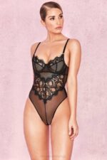 House of CB одећу 68JT821 надиа црни чипкани боди - Image 6