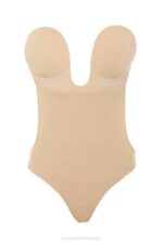 House of CB одећу 68JT822 беж самолепљиви боди без леђа - Image 6