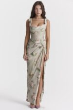 House of CB одећу 68JT869 веспер винтаге цветна макси сукња - Image 9