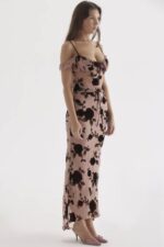 House of CB одећу 68JT871 имаан дусти розе деворе макси сукња - Image 10