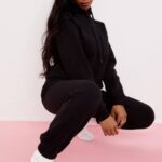House of CB одећу 68JT978 ски инк панталоне за трчање од флиса
