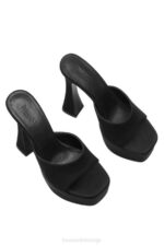House of CB ципеле 68JT1065 алессандра црне сатенске мазге са платформом - Image 9